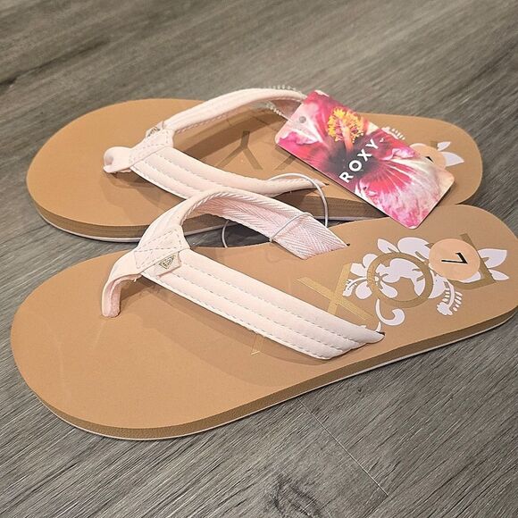 Roxy Vickie Flip-Flop Sandals- Pink - Picture 3 of 7